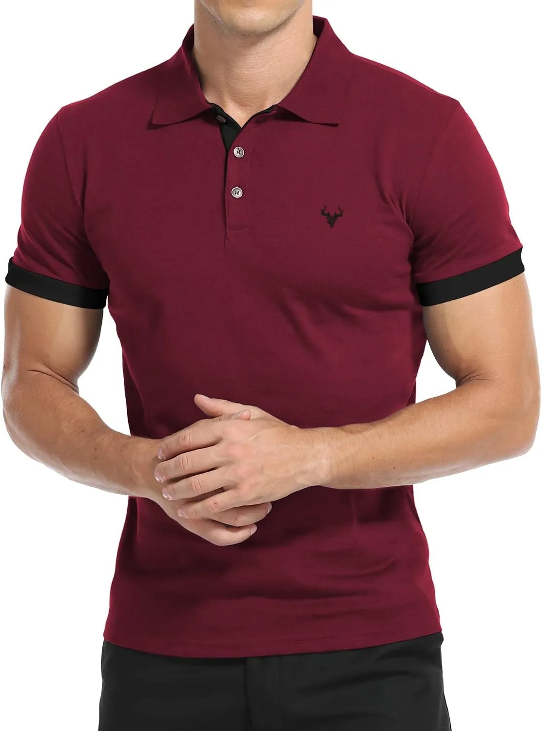 YTD Men’s Classic Polo Shirt Short Sleeve Shirts Lightweight Slim Fit Casual Tops