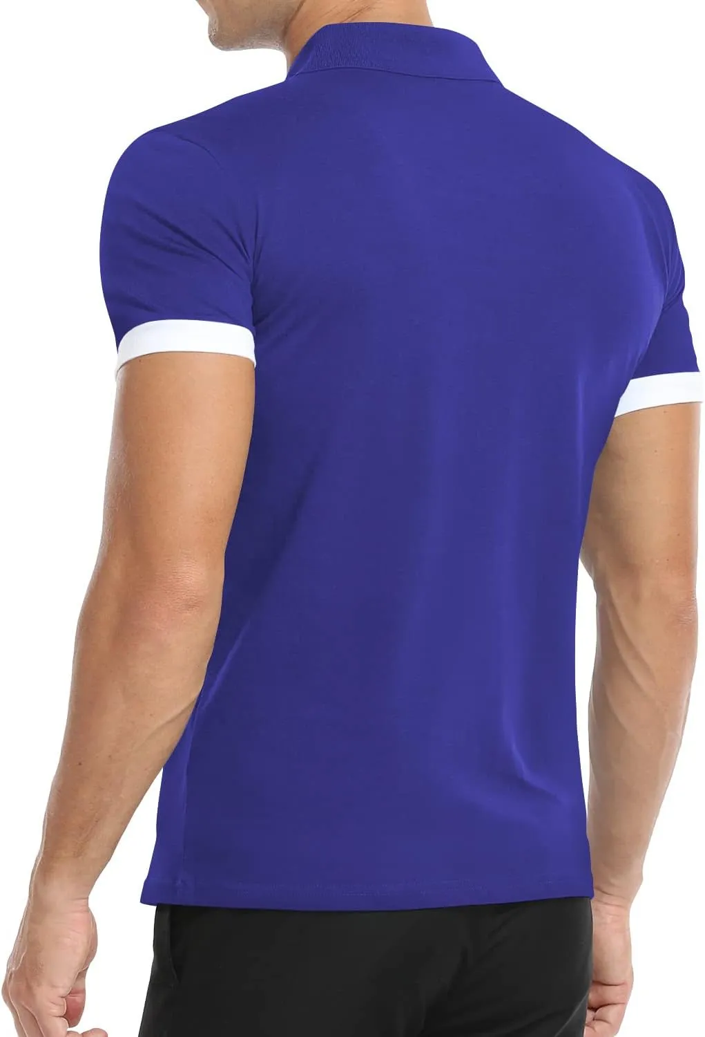 YTD Men’s Classic Polo Shirt Short Sleeve Shirts Lightweight Slim Fit Casual Tops
