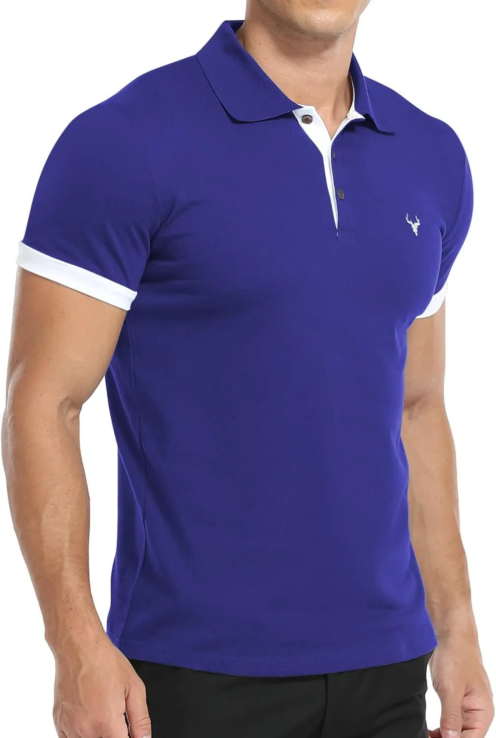 YTD Men’s Classic Polo Shirt Short Sleeve Shirts Lightweight Slim Fit Casual Tops
