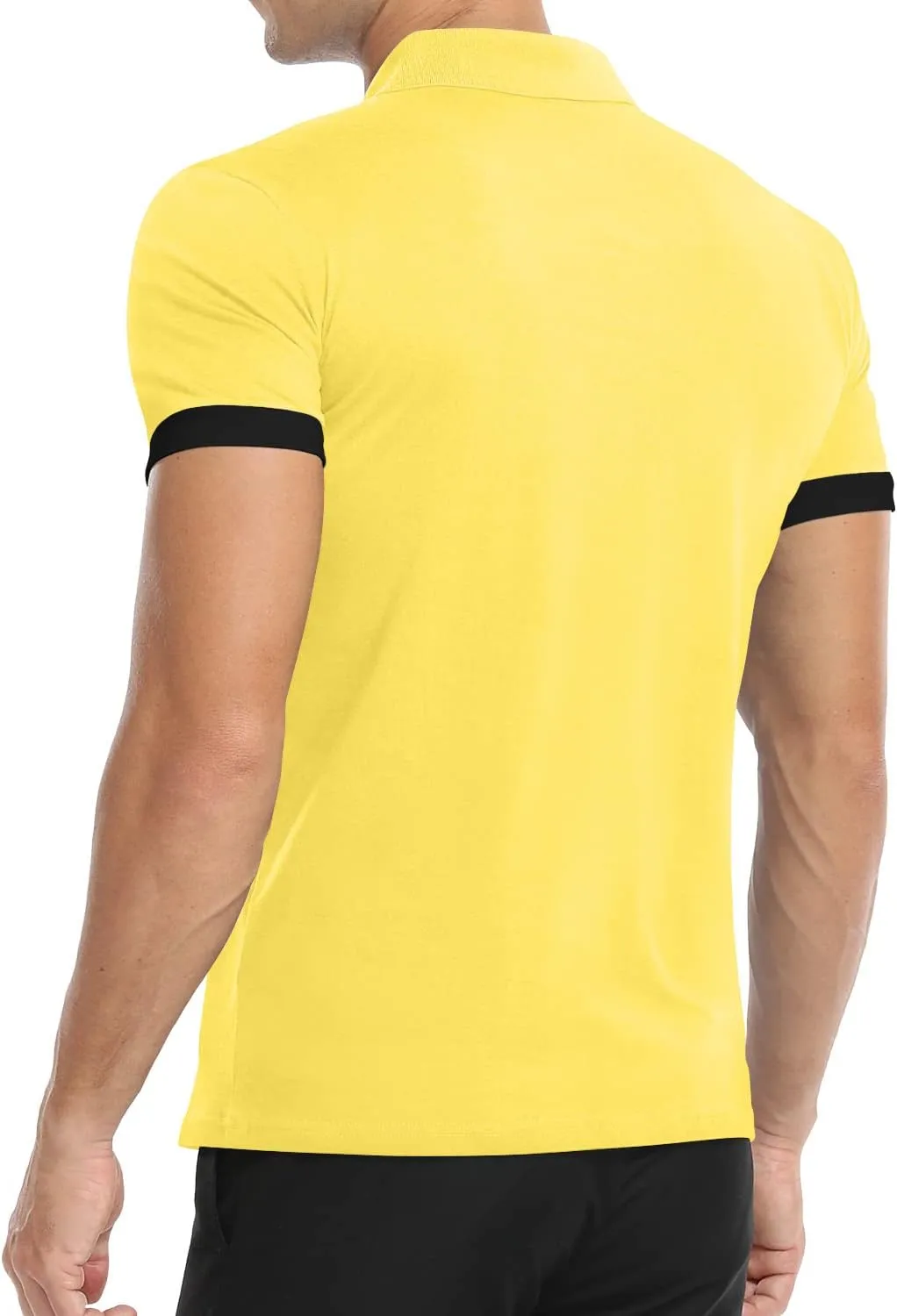 YTD Men’s Classic Polo Shirt Short Sleeve Shirts Lightweight Slim Fit Casual Tops