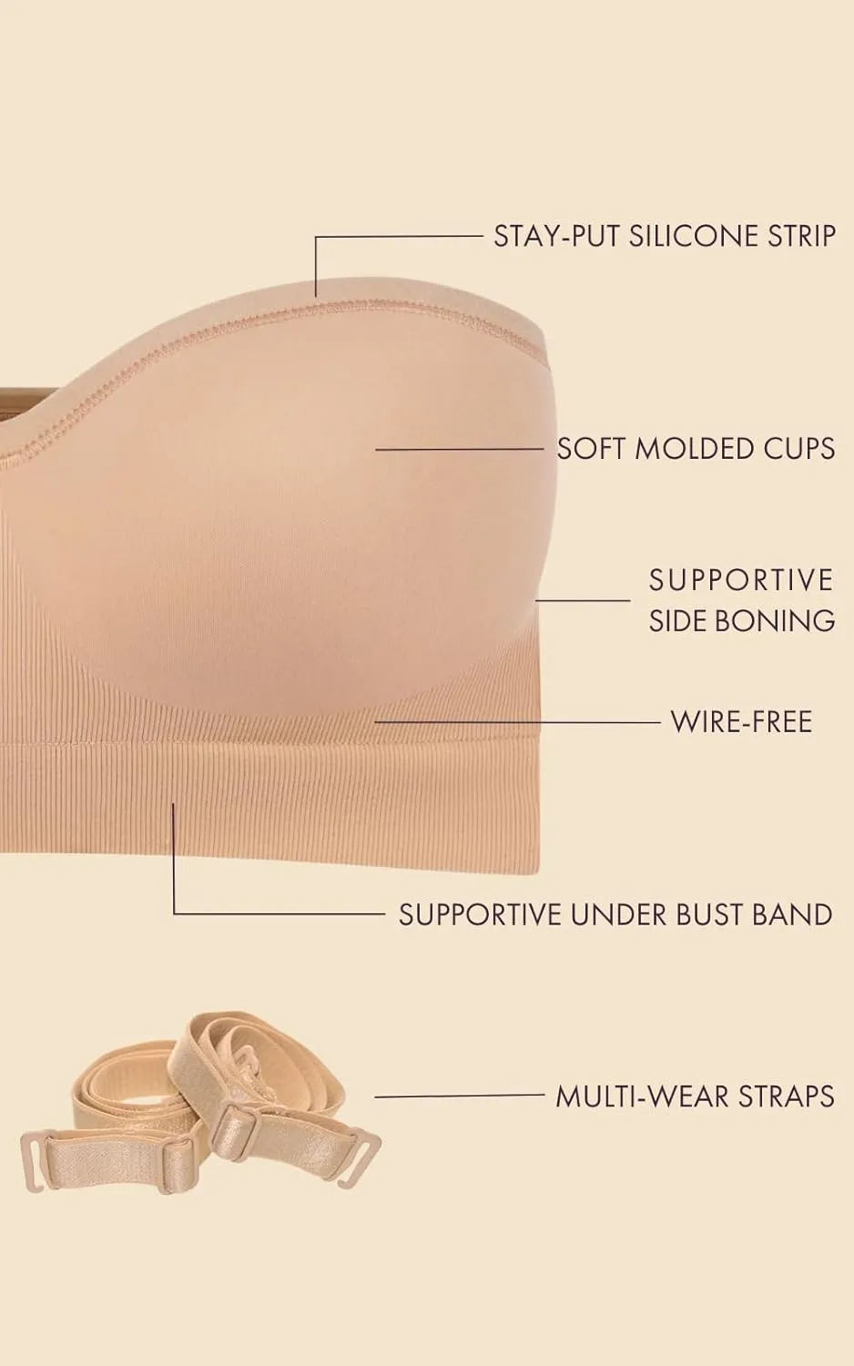 Yummie Women's Peyton Contour Strapless Convertible Bra