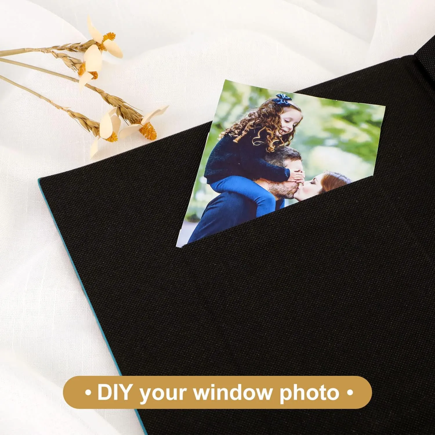 Ywlake Photo Album 4x6 400 Pockets, Linen Photo Albums Holds 400 Vertical Pictures Only Pink