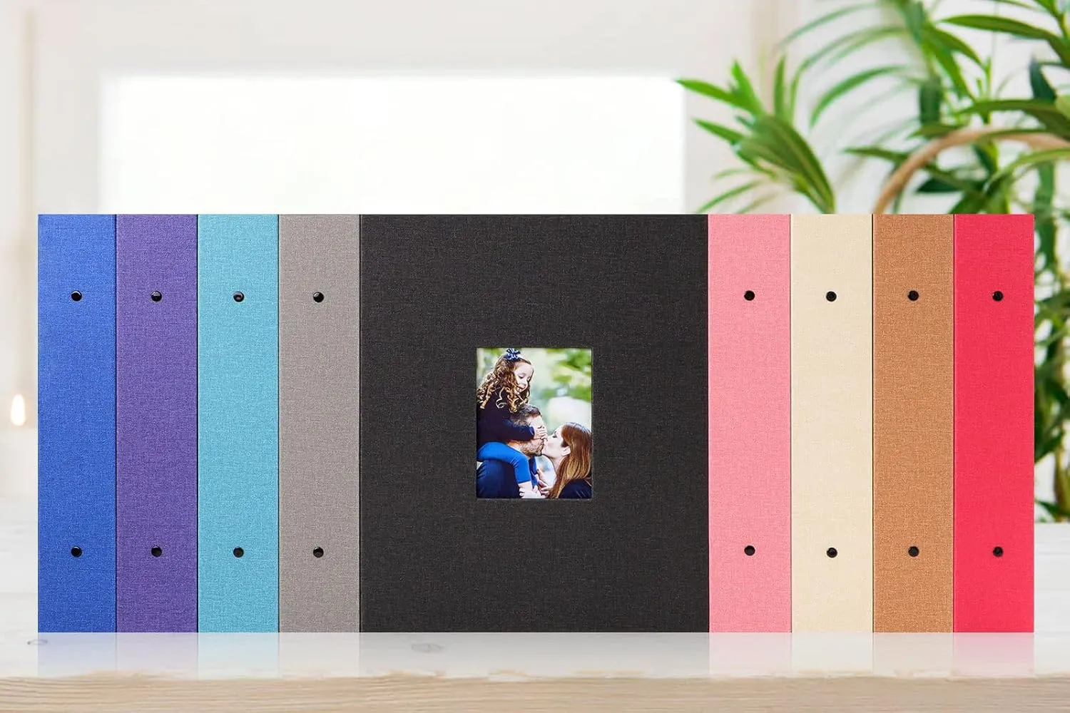 Ywlake Photo Album 4x6 400 Pockets, Linen Photo Albums Holds 400 Vertical Pictures Only Pink
