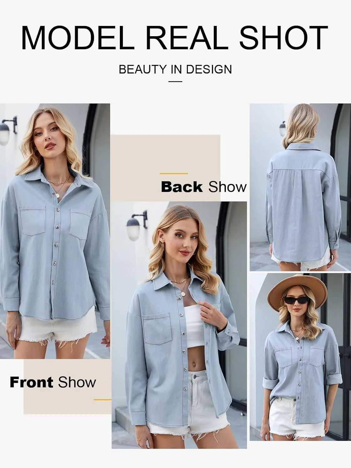 ZANZEA Denim Shirt Women Button Down Shirts Long Sleeve Jean Western Chambray Shirt Casual Blouse Top