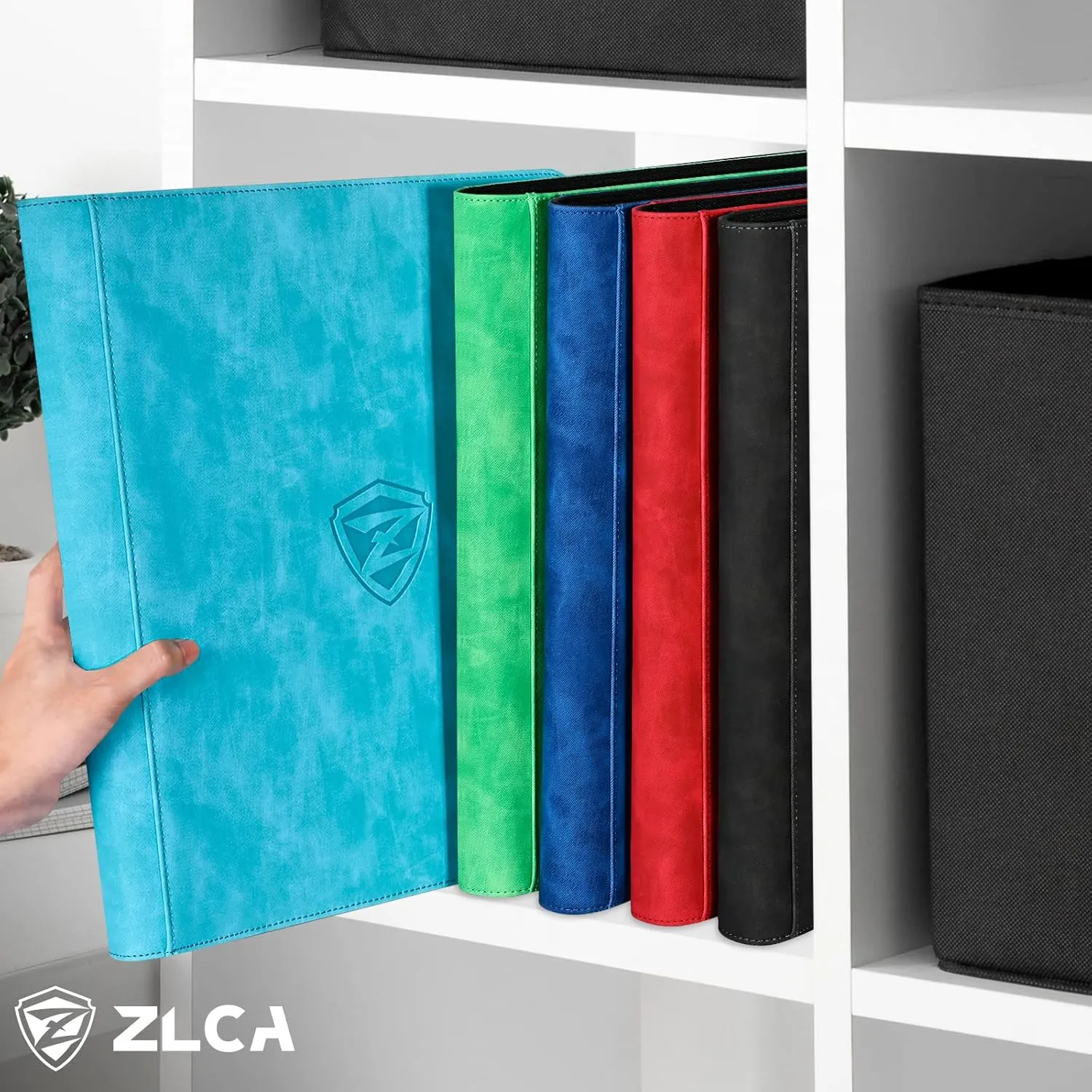 ZLCA Toploader Card Binder, 9-Pocket Trading Card Album Holder fits for 3 x 4'' Top Loader, Double-sided Card Display Storage Carrying Case, Plastic Pages for Holding PTCG MTG Sports Cards (Black)