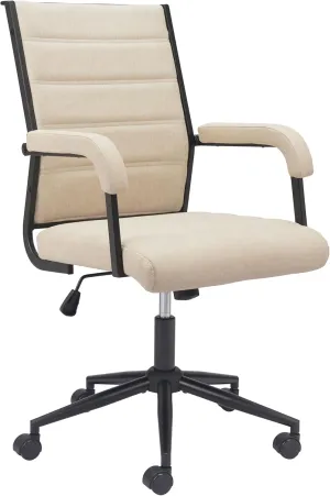 Zuo Auction Office Chair Beige